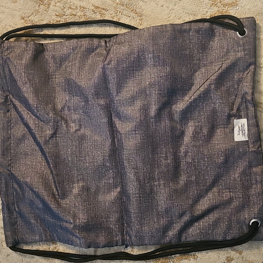 Thirty-One Gray Drawstring Backpack With Moose De… - image 2